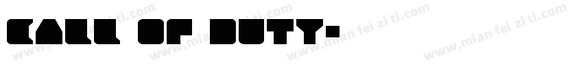 CALL of Duty字体转换